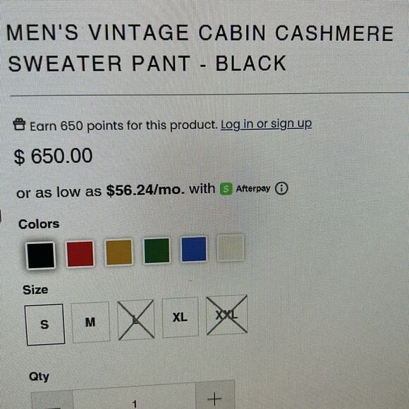 CASHMERE! AviatorNation🌈Cabin Cashmere Sweater Pant Made in USA 🇺🇸! - Picture 16 of 17